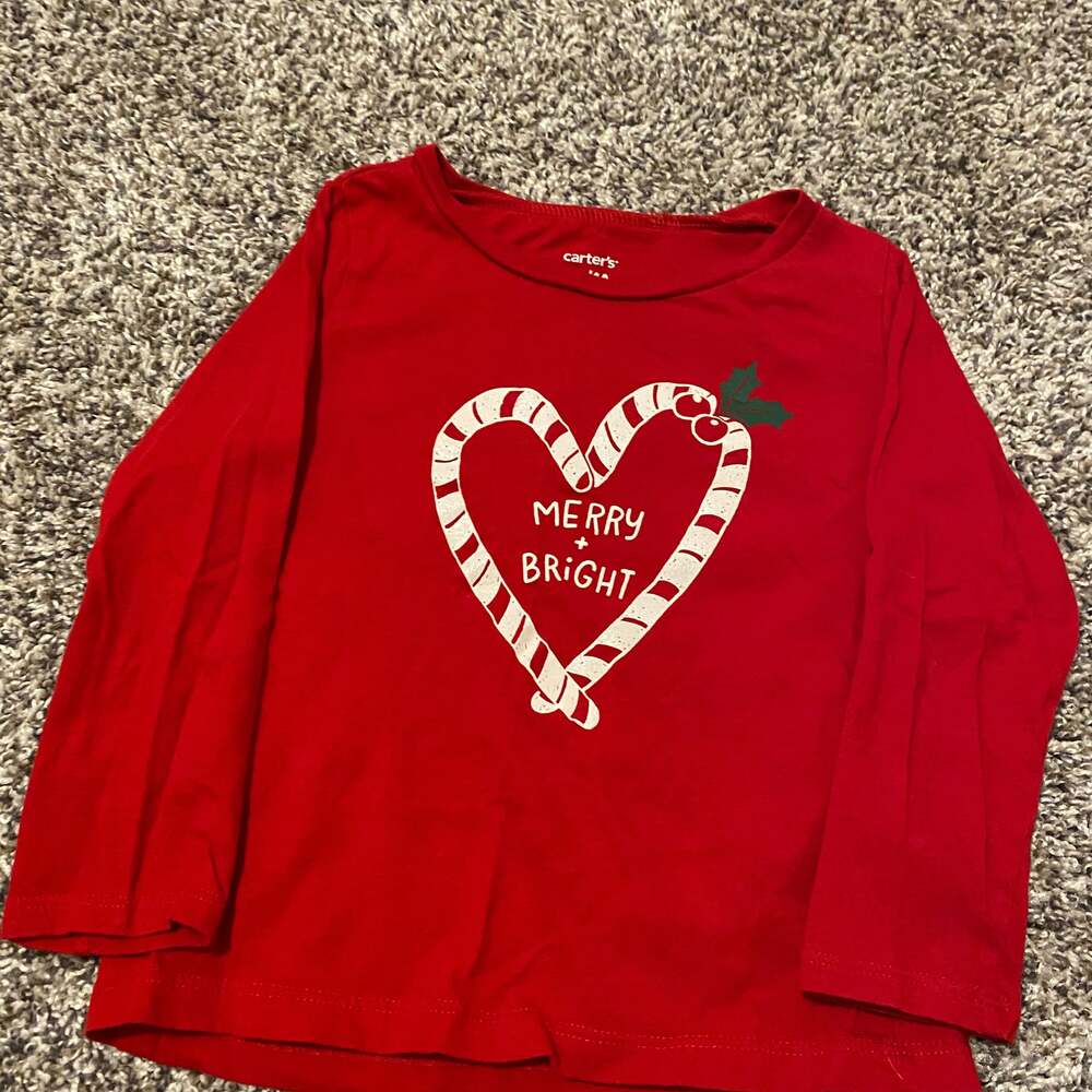 Christmas Candy Cane Graphic Tee size 4t